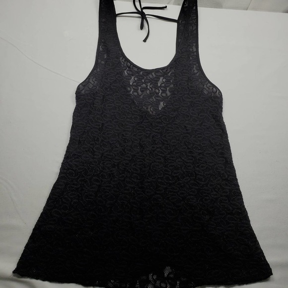 Victoria's Secret Sheer Black Lace Swim Cover Up Size XS Black Coverup - Picture 1 of 4